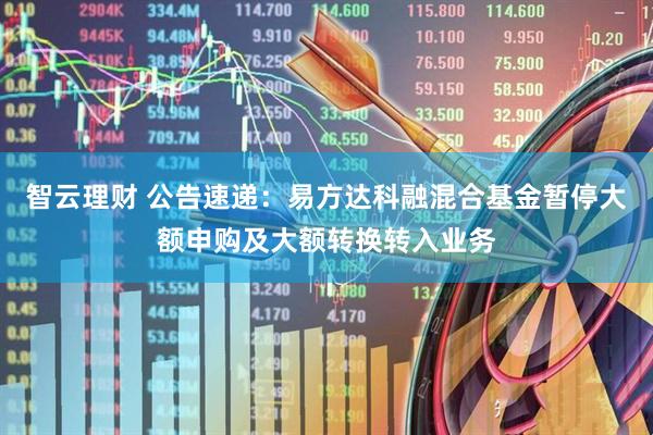 智云理财 公告速递:易方达科融混合基金暂停大额申购及大额转换转入业务